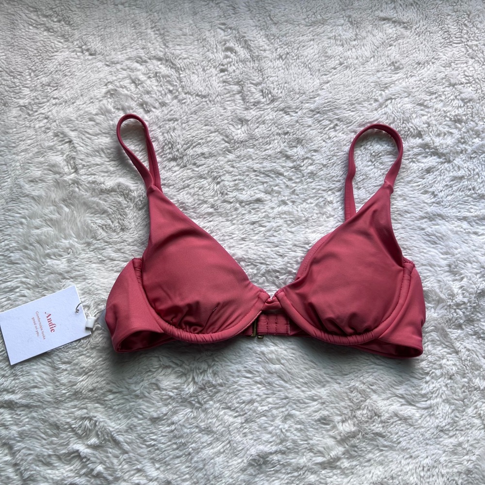 Andie The Sicily Top Underwire Bikini Swim Top Punch Pink Size XS AT171 NWT